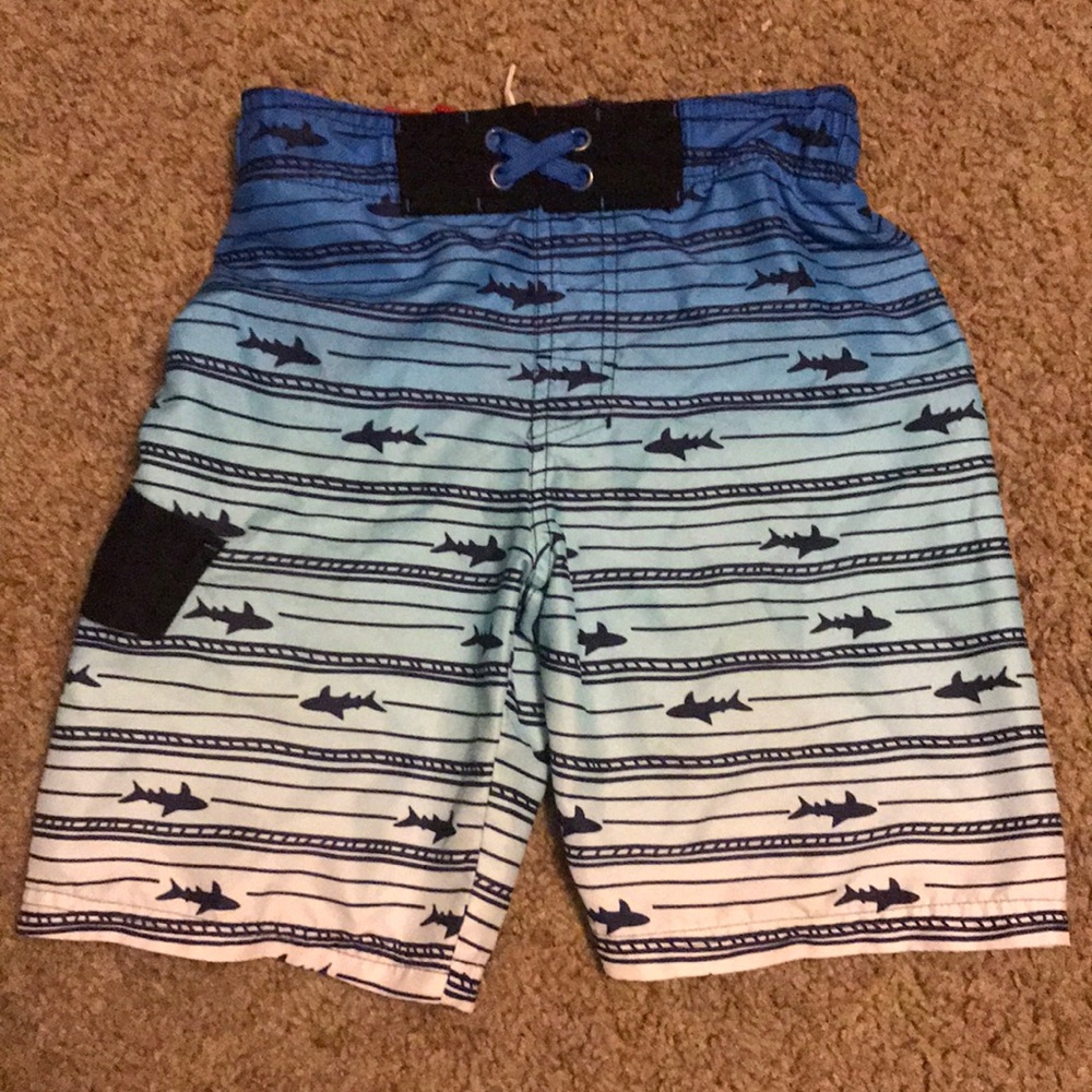 Cat and Jack Kids Small Shark swim trunks